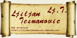 Ljiljan Tešmanović vizit kartica
